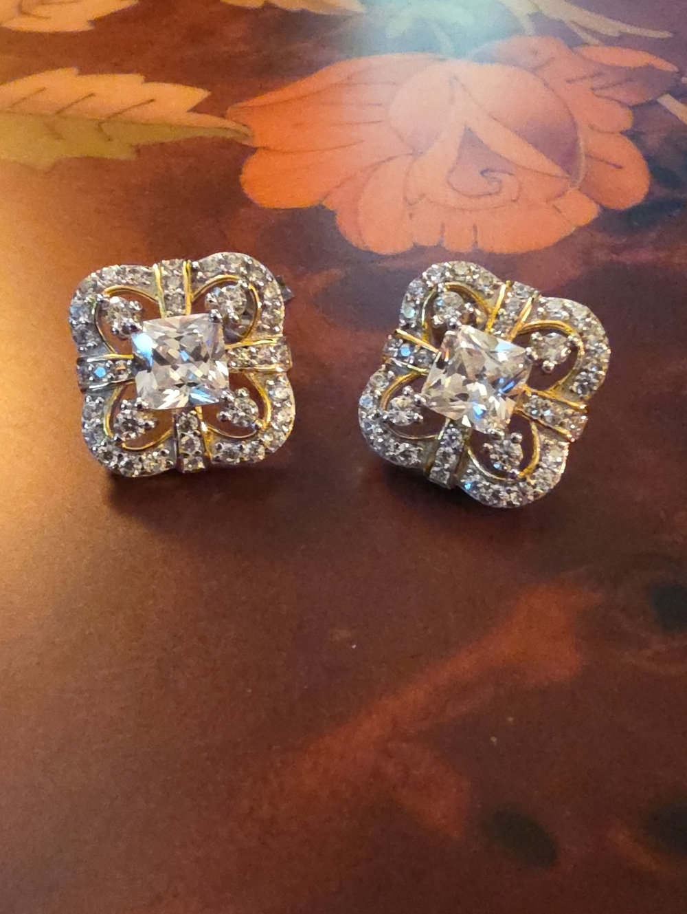 Bella Luce(R) Rhodium Over Silver Post Earrings